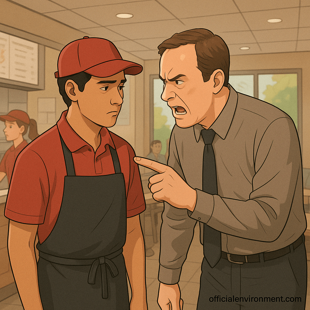 Employee reacting to unexpected feedback due to miscommunication with supervisor